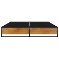 Bedframe metaal zwart 200x200 cm - thumbnail