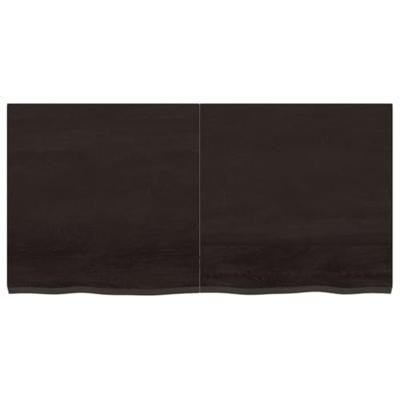 Tafelblad 120x60x(2-4)cm behandeld eikenhout donkerbruin