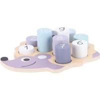 Jipy Houten Legpuzzel Egeltje 10 Stukjes Paars/Blauw - thumbnail