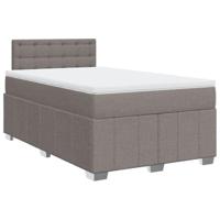 Boxspring met matras stof taupe 120x190 cm - thumbnail