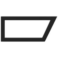 VidaXL Wandbeugels voor wasbak 2 st trapezium staal zwart - thumbnail