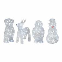 Decoratief tuinfiguur Lumineo 491031 dieren 17 x 12 x 23 cm Kerstmis - thumbnail