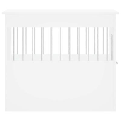 Hondenbench 55x80x68 cm bewerkt hout wit Hondenbench 55x80x68 cm bewerkt hout wit