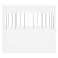 VidaXL Hondenbench 55x80x68 cm bewerkt hout wit - thumbnail