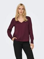 Only Onlmika Vis Satin L/s Jew V-neck Top Wvn T-shirt Lange Mouw Decadent Chocolate - thumbnail