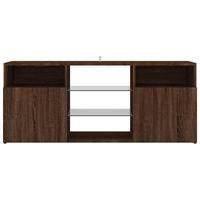 Tv-meubel met LED-verlichting 120x30x50 cm bruineikenkleurig - thumbnail
