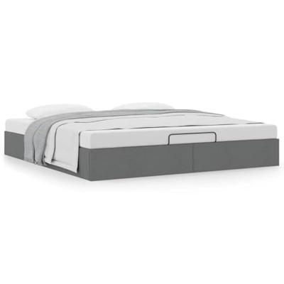 Bedframe zonder matras 160x200 cm stof donkergrijs