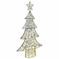 Kerstboom met 160 LED Warmwit 150 cm Rattan - thumbnail