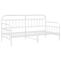 Bedframe voor een daybed met hoofdeinde Wit 100 x 190 cm Staal - thumbnail
