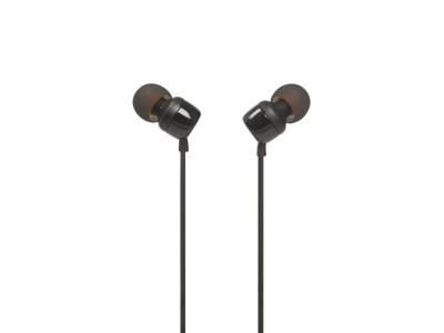 JBL T110 Mobiele telefoon In Ear oordopjes Kabel Stereo Zwart Headset