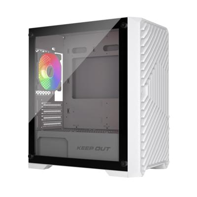ATX Semi-toren doos KEEP OUT XC-220W Wit