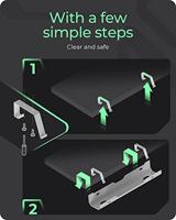 ICY BOX IB-EWA100W-CM Kabelgoot Staal Wit (b x h x d) 125 x 90 x 610 mm 1 stuk(s) - thumbnail