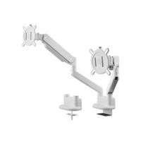 One For All Solid Dual white Monitor-tafelbeugel 33 cm (13) - 88,9 cm (35) Wit In hoogte verstelbaar, Kantelbaar en roteerbaar, Zwenkbaar - thumbnail