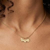 Initialen ketting - Hart - Goud - 3 st - thumbnail