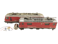 micromotor HSB001C motor ombouwset voor Bemo Ge 4/4 II / III (Ronde Mashimamotor met Schnittstelle en vliegwiel) - thumbnail