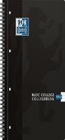 Collegeblok Oxford A4+ ruit 5x5mm 4-gaats 180 pagina's 80gr zwart | 5 stuks - thumbnail