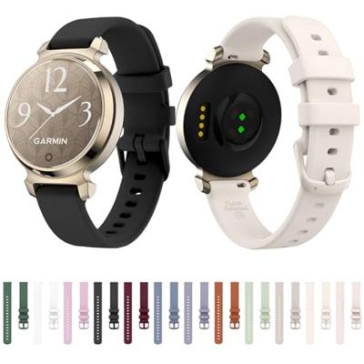 By Qubix - Siliconen bandje - Bruin - Compatible met Garmin Lily 2 - Compatible Garmin bandje