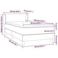 Boxspring met matras stof taupe 90x190 cm - thumbnail