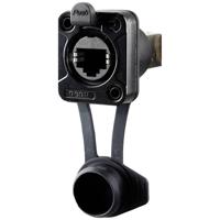 Rean AV RJ45 Feedthrough, IP65 Airtight, bulk RRE8F-Z-010-0 Bus, inbouw Zwart 100 stuk(s) - thumbnail