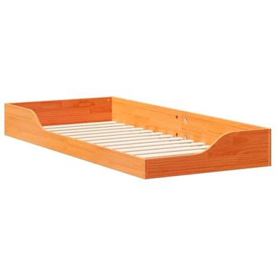 Bedframe Wasbruin 80 x 210 cm Massief grenenhout