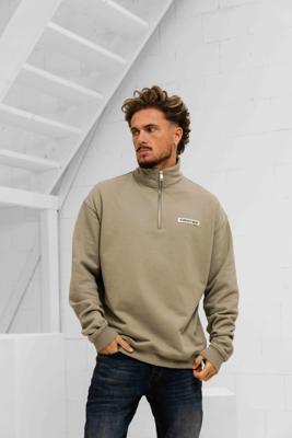 Croyez Etiquette Half-Zip Sweater Heren Groen - Maat L - Kleur: Groen | Soccerfanshop