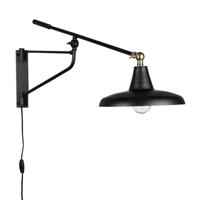 Dutchbone Wandlamp 'Hector' 30cm, kleur Zwart - thumbnail