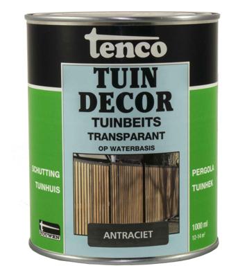 Tuindecor transparant antraciet 1l verf/beits Tenco - Tenco