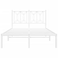 Bedframe met hoofdbord metaal wit 120x190 cm - thumbnail