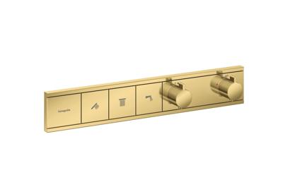 Hansgrohe RainSelect thermostaat inbouw voor 3 functies, Polished Gold Optic Hansgrohe RainSelect thermostaat inbouw voor 3 functies, Polished Gold Optic