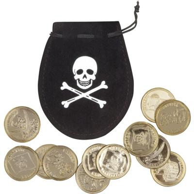 Boland Geldbuidel piraat + 12 munten