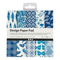 Creativ Company Design papierblok blauw, 50 vellen - thumbnail