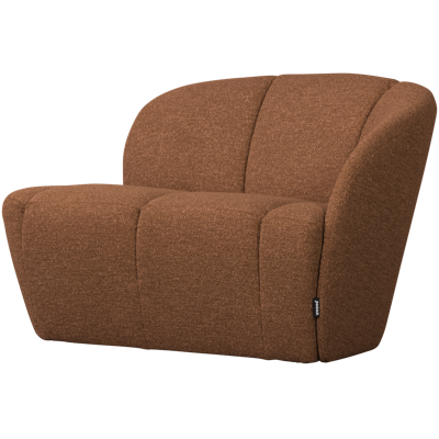 Woood Mojo 2-zits bankje rechts bouclé Roestbruin Melange