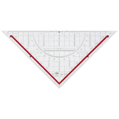 Geodriehoek transparant 220mm