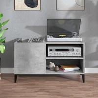 Platenkast 84,5x38x48 cm bewerkt hout betongrijs - thumbnail