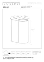 Lucide BOOGY Wandspot 2xGU10 - Roest bruin - thumbnail