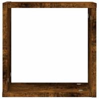 Wandrekken kubus 2 st 30x15x30 cm gerookt eiken - thumbnail