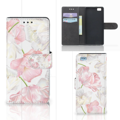 Huawei Ascend P8 Lite Hoesje Lovely Flowers Huawei Ascend P8 Lite Hoesje Lovely Flowers