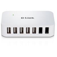 D-Link DUB-H7/E DUB-H7/E USB-hub 7 poorten USB-A USB 2.0 480 MBit/s Met snellaadpoort Zwart - thumbnail