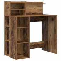 Bureau met opbergruimte met plank Oud Hout 90 x 48 x 101,5 cm - thumbnail