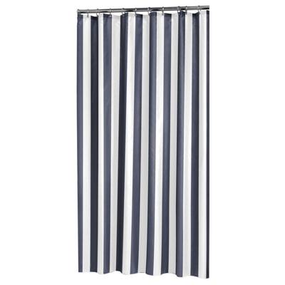 Douchegordijn Linje 100% Polyester 180x200 Blauw Douchegordijn Linje 100% Polyester 180x200 Blauw