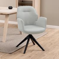 Bendt Eetkamerstoel 'Chandler' kleur Lichtgrijs/Zwart - thumbnail