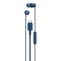 Sony IER‑EX15C - Bedrade USB-C oordopjes met microfoon – Lichtgewicht in-ear hoofdtelefoon – Knoopvrije kabel, helder geluid – Perfect voor op reis en dagelijks gebruik – Blauw - thumbnail