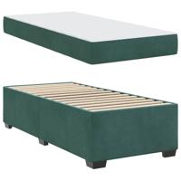 Bedframe met matras met matras Donkergroen 90 x 200 cm Fluweel - thumbnail