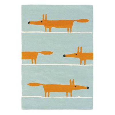 Scion - Mr Fox Aqua 25308 - 090x150 cm Vloerkleed