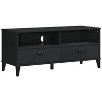 Tv-meubel VIKEN bewerkt hout zwart - thumbnail
