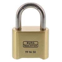 Burg Wächter No. 99 Ni 50 SB Hangslot Messing Cijferslot - thumbnail