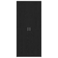 Schoenkast Zwart Eiken 80x39x180 cm Gelaagd Hout - thumbnail