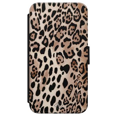 iPhone X/XS flipcase - Luipaard print