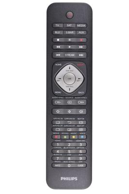 Philips SRP5016/10-6-in-1 universele afstandsbediening met leertoetsen, zwart