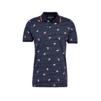 JACK & JONES ORIGINALS regular fit polo pool met all over print navy blazer - thumbnail